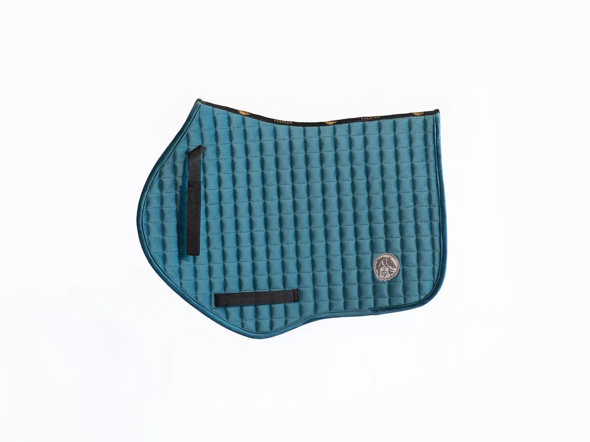 Вальтрап велюровый фигурный изумрудный