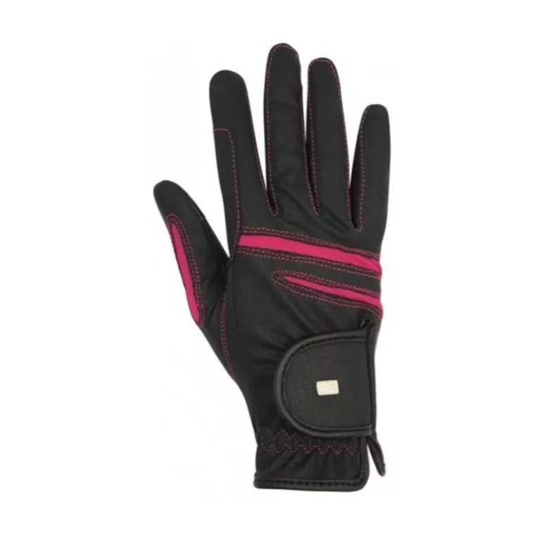 Перчатки HE Ascott S черно-розовые