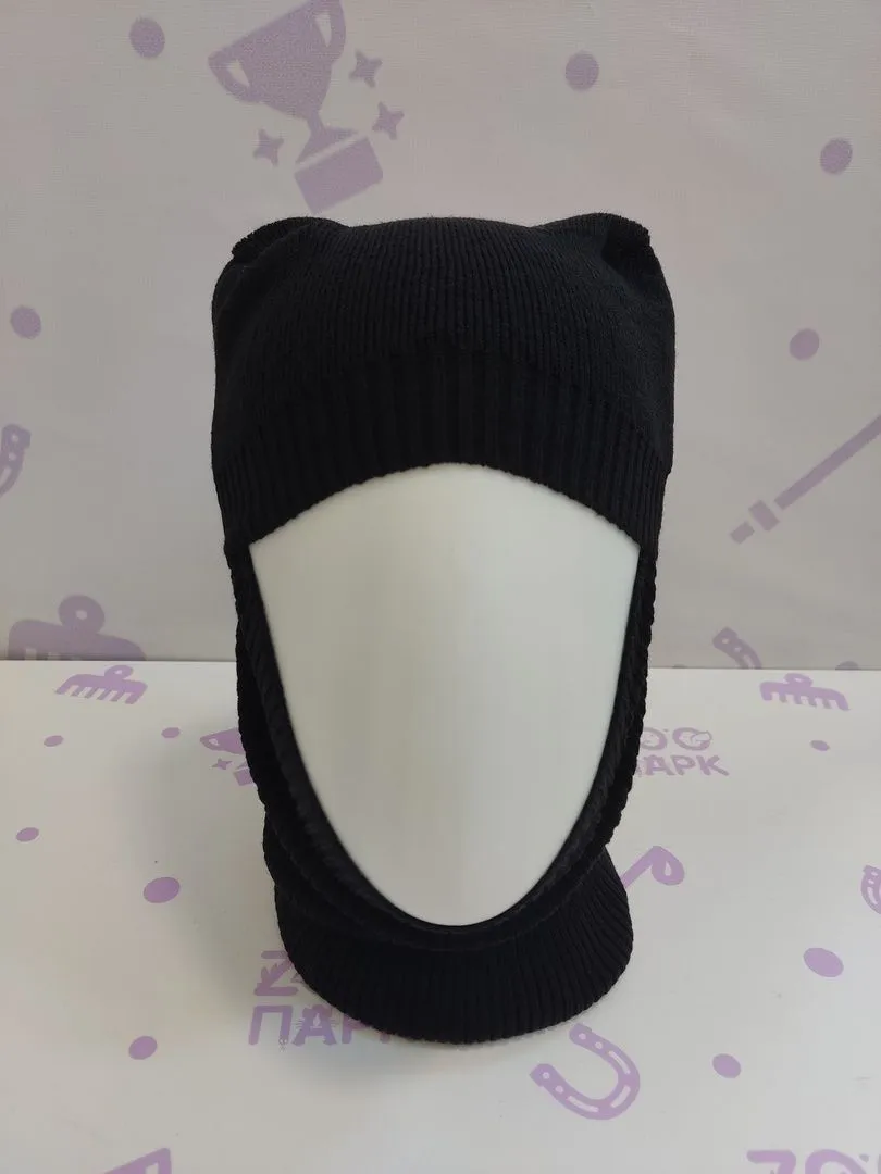 Подшлемник из искусственной шерсти (акрил), Чёрный