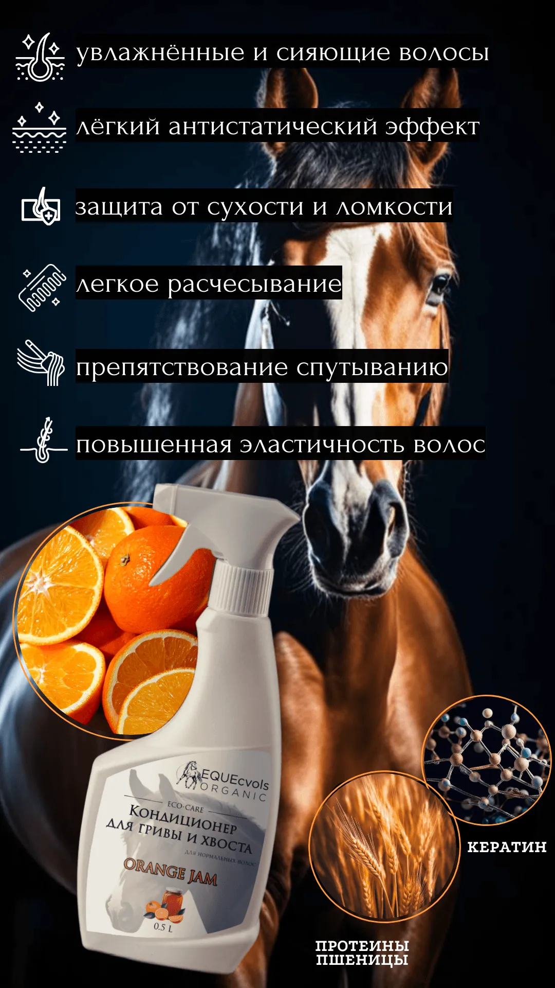 Кондиционер для нормальных волос с ароматом "Апельсиновый джем"