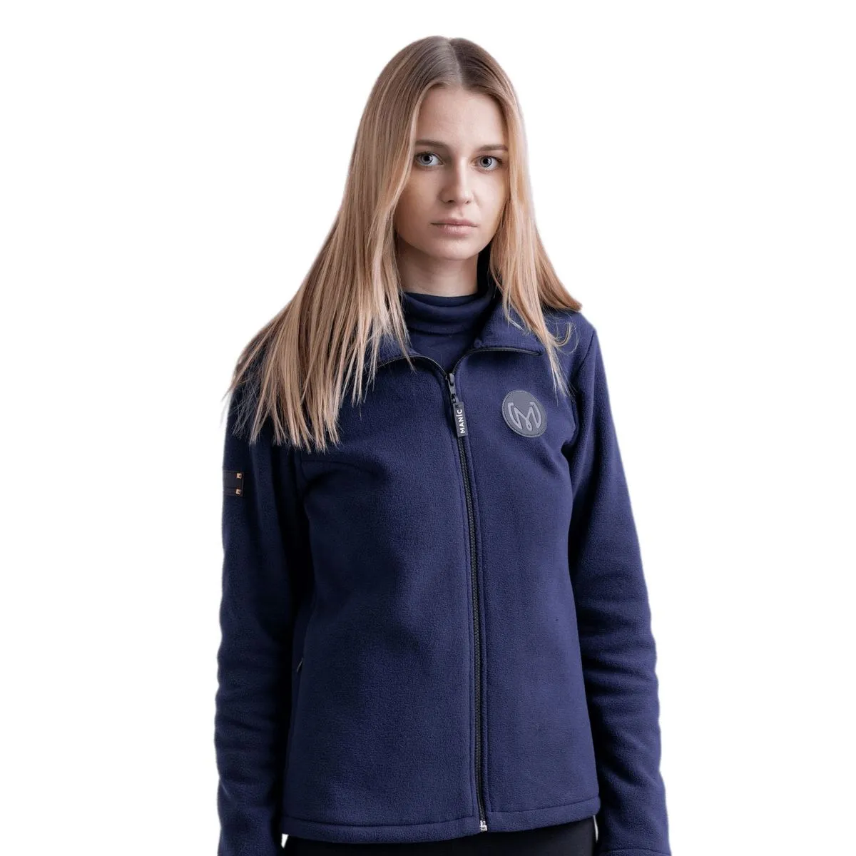 Кофта флисовая женская Manic Skin Logo, Синяя, размер 52