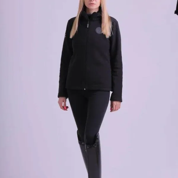 Кофта флисовая женская Manic Skin Logo, Черная, размер 46