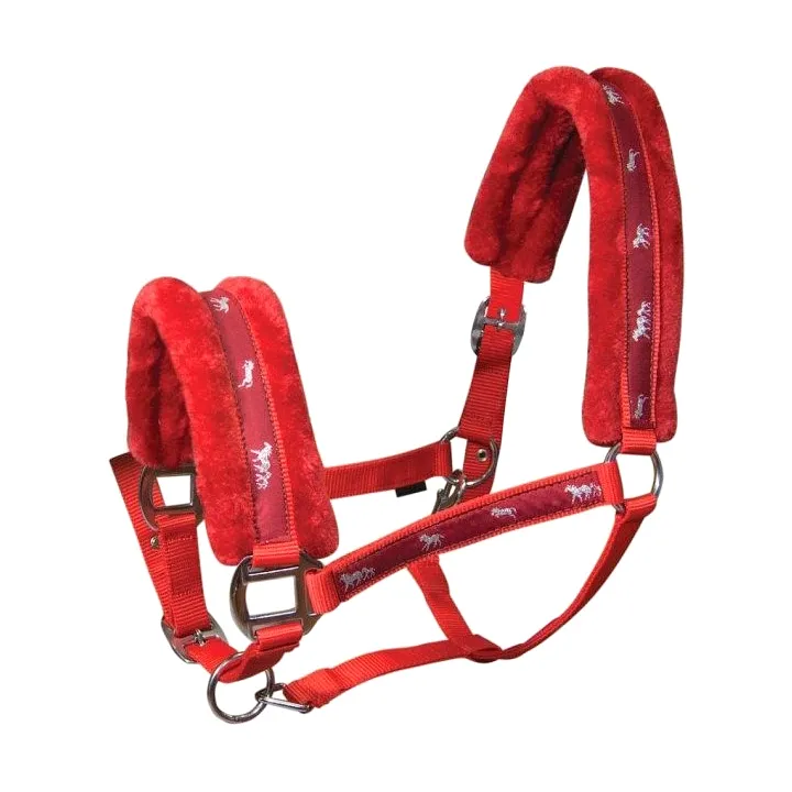 Недоуздок York Softy красный Pony