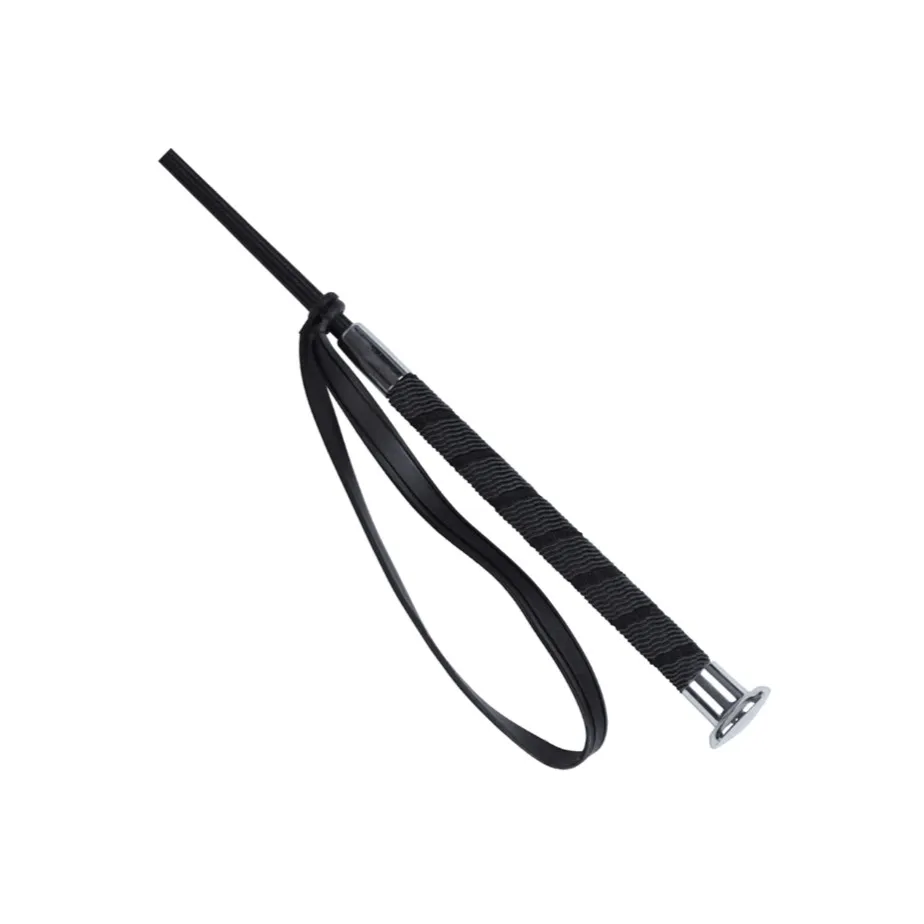 Хлыст York с прорезиненной ручкой выездковый черный 75 см