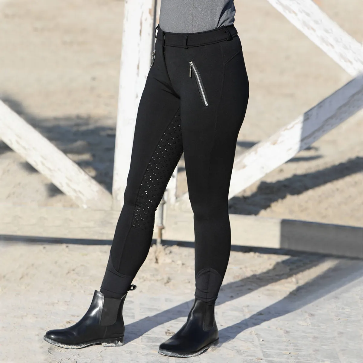 Бриджи York Frosty утепленные, с полной силиконовой леей 42 черные