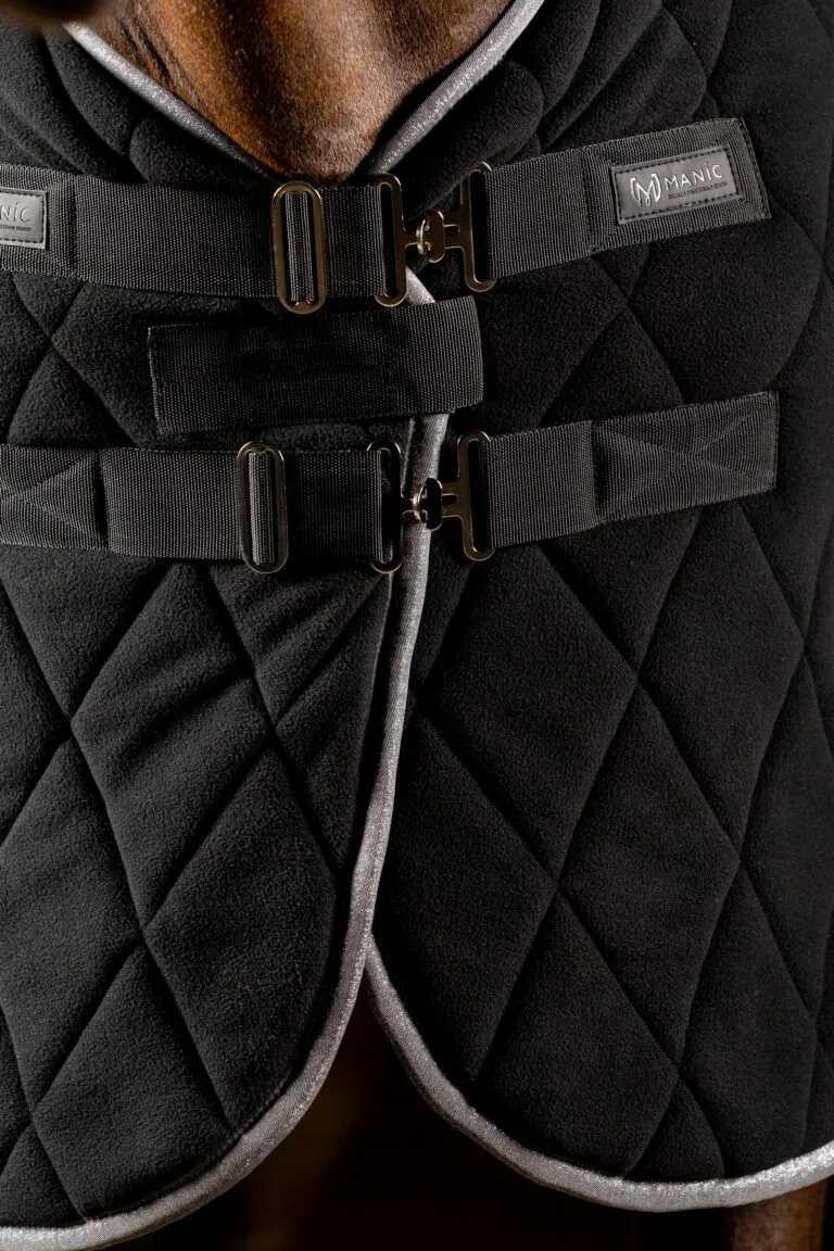 Попона флисовая Skin Logo, Черная, размер 165