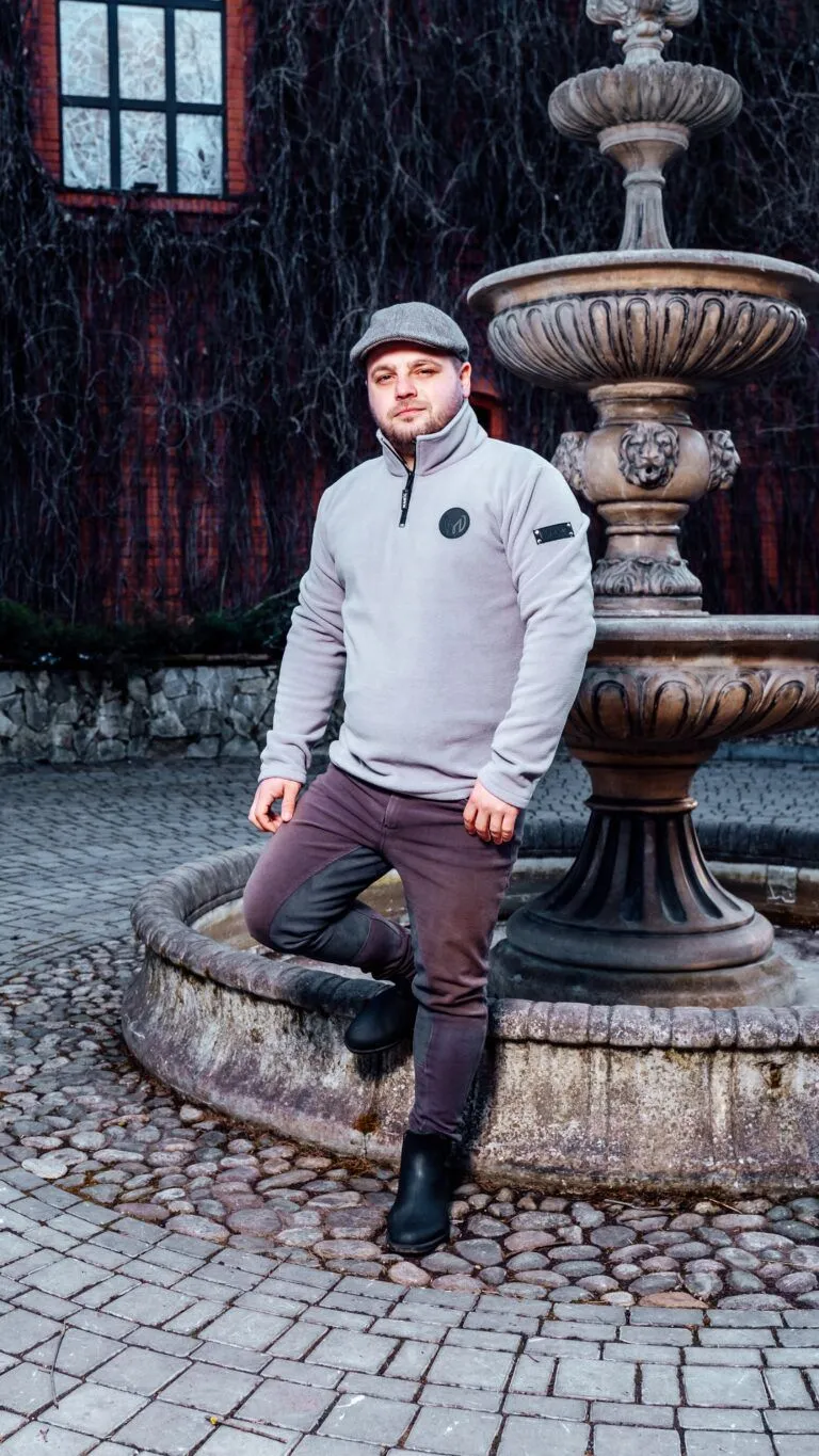 Кофта MANIC SKIN LOGO мужская флисовая, Серая,  размер 52