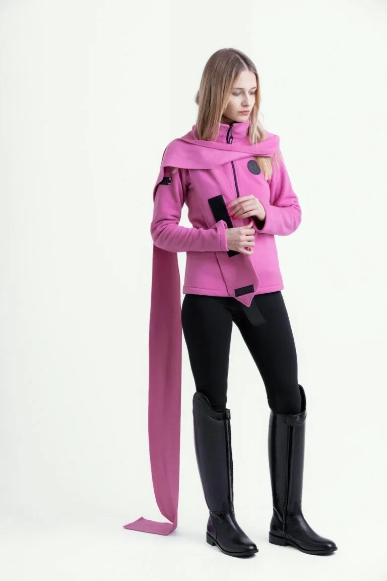 Кофта флисовая женская Manic Skin Logo, Розовая, размер 52