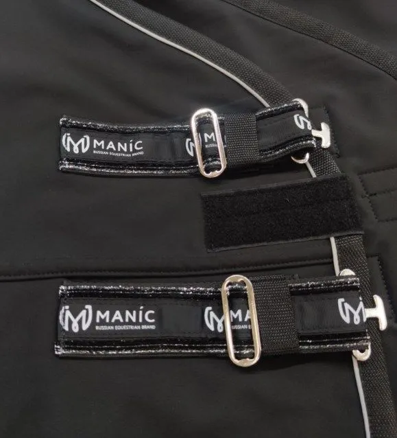 Попона SoftShell CHANEL прогулочная с капором, Чёрная, размер 125