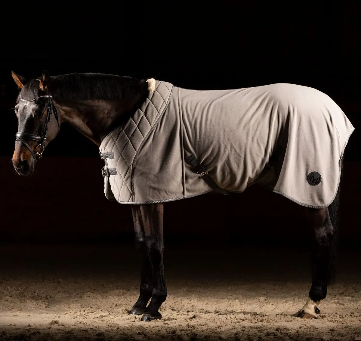 Попона флисовая Skin Logo, Серая, размер 115