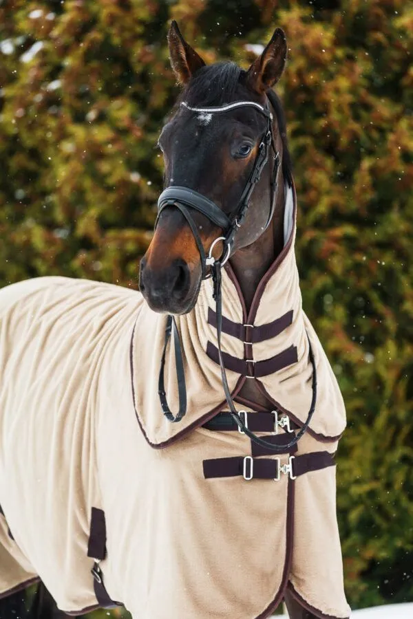 Попона меховая Teddy MANIC, Бежевая, размер 155