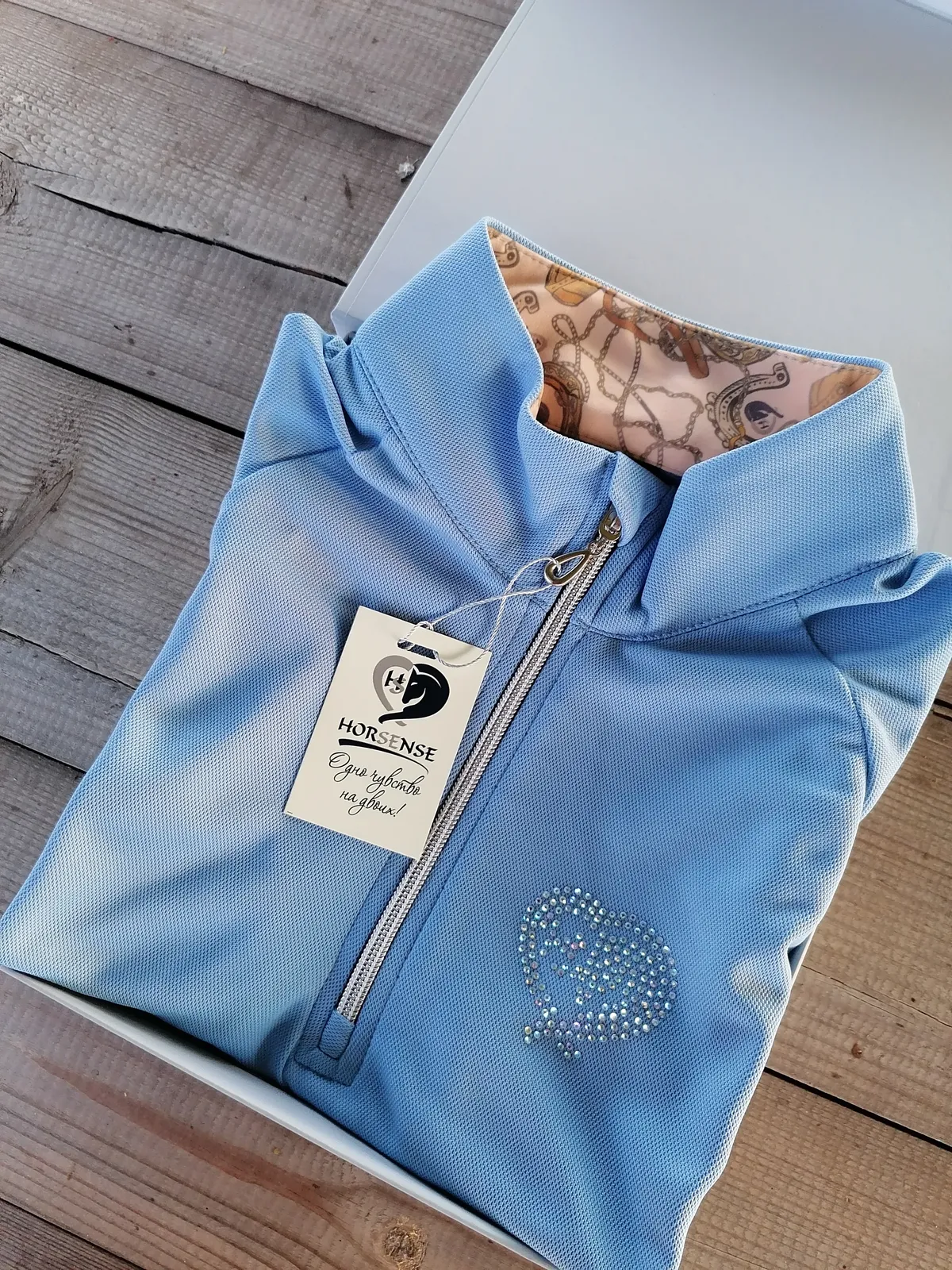 Поло из ложной сетки 