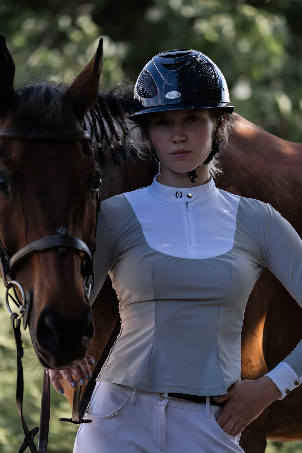 Стартовое поло серого цвета Valiant Rider 42