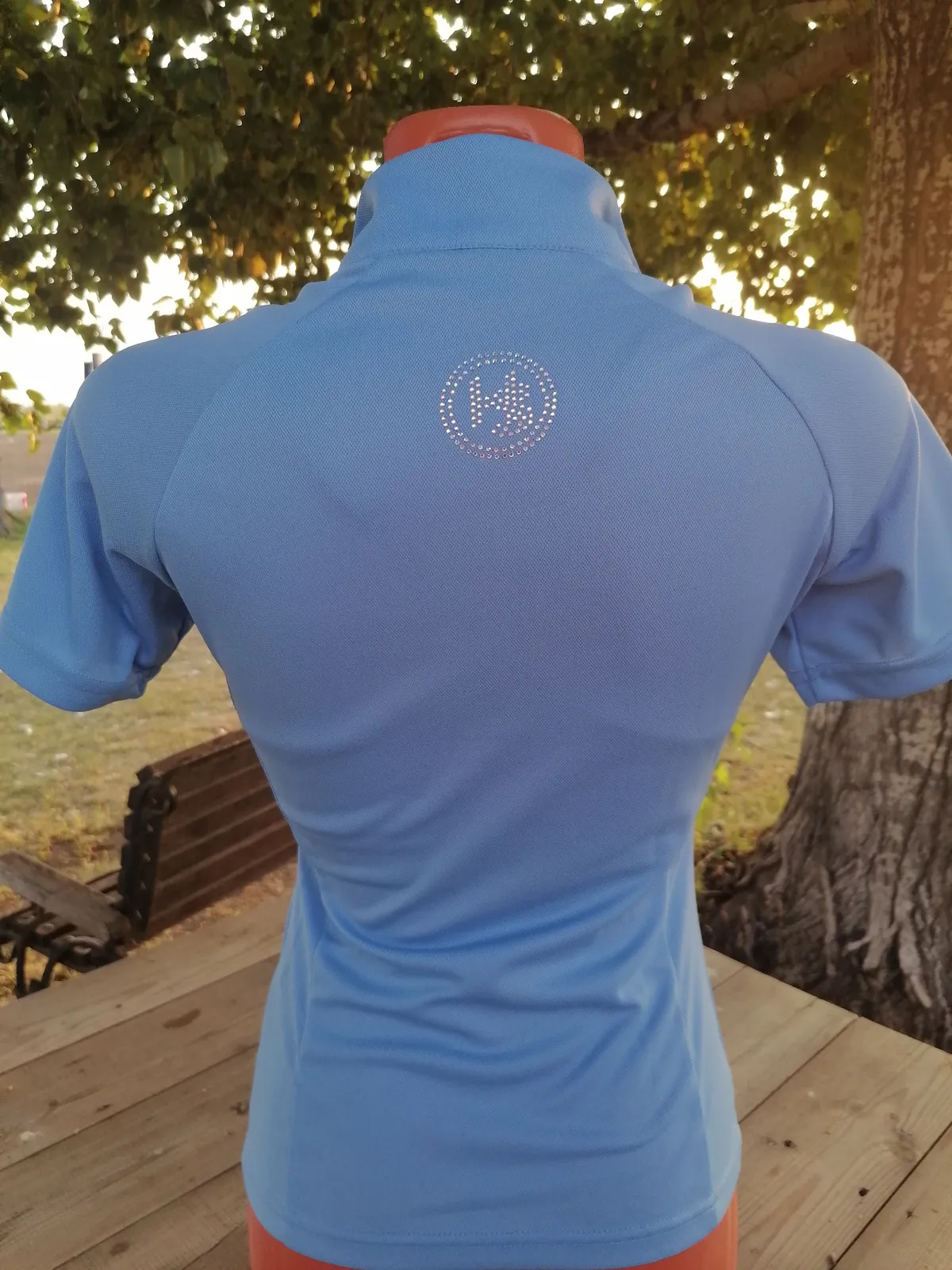 Поло из ложной сетки 