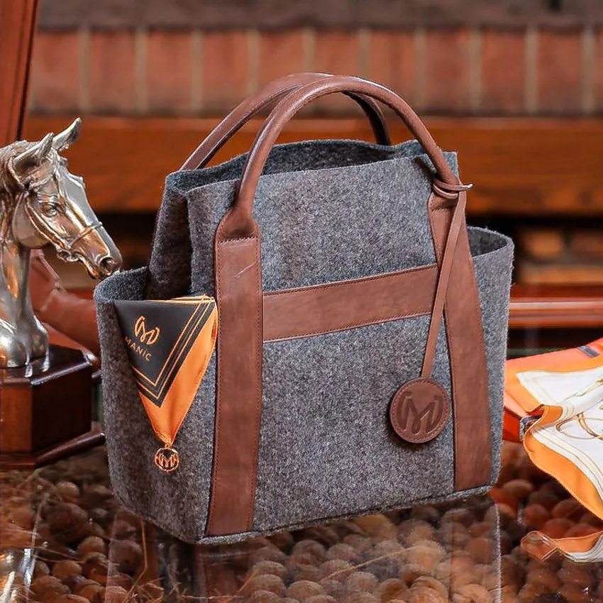Сумка из войлока MANIC, Коричневые вставки
