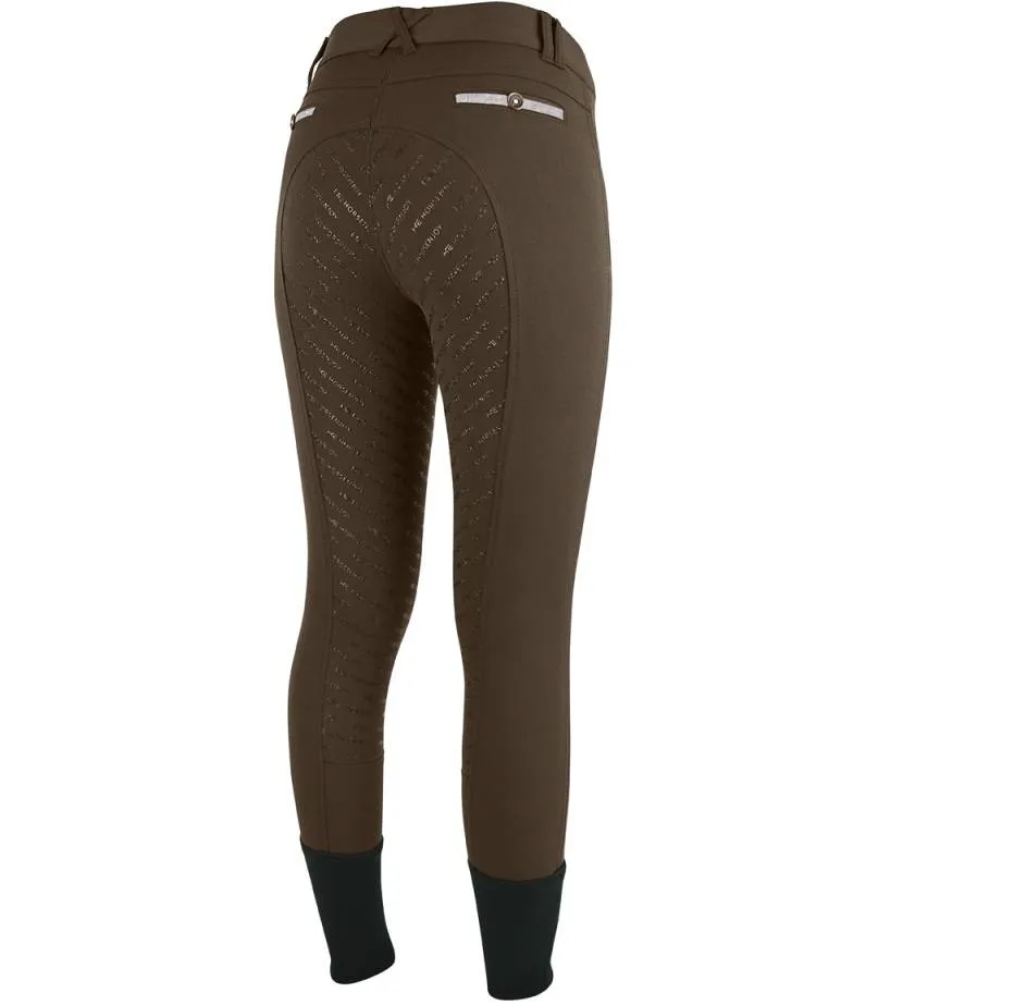 Бриджи HE Brilliant с полной силиконовой леей 38 коричневые