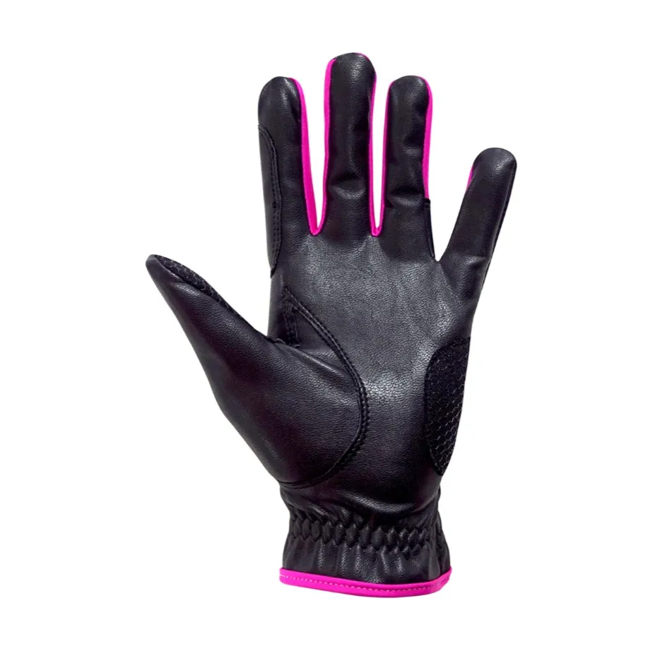 Перчатки York Nevada XS черно-розовые