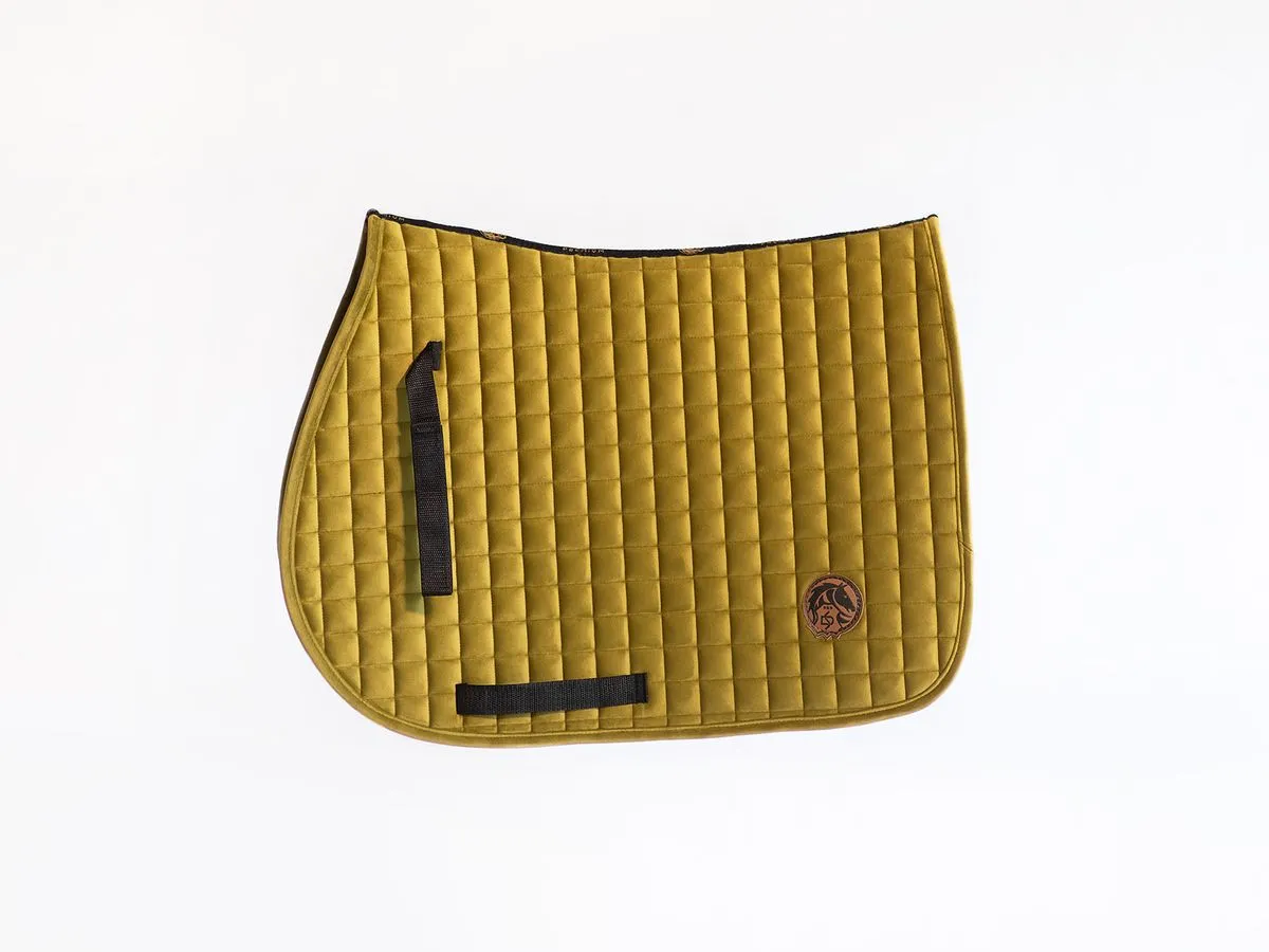 Вальтрап конкурный велюровый золотисто-оливковый