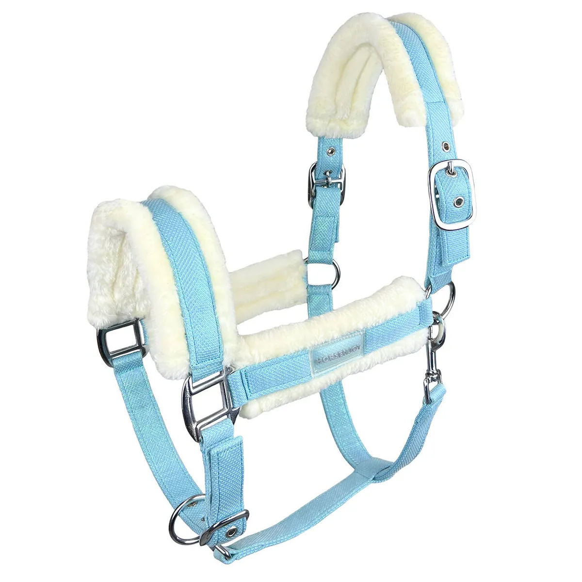 Недоуздок HE Glossy голубой Pony