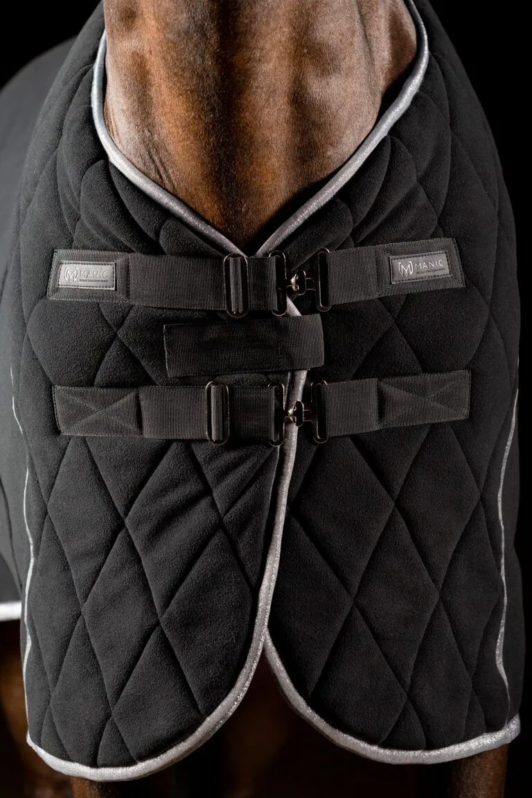 Попона флисовая Skin Logo, Черная, размер 165