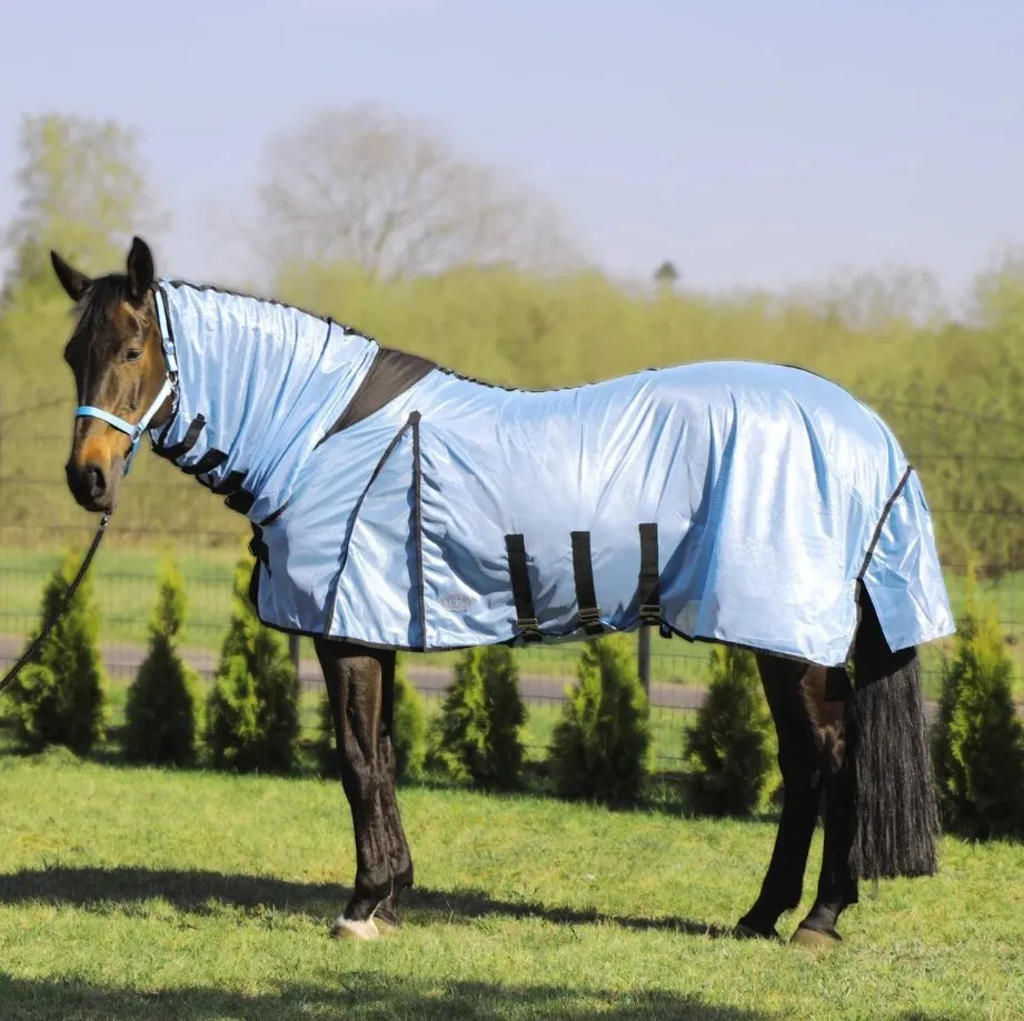 Попона York антимоскитная с капаром голубая 135 см