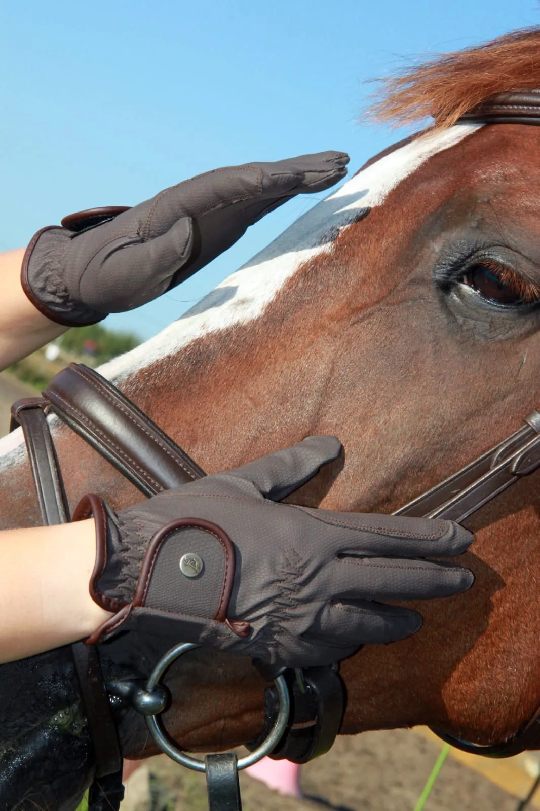 Перчатки для верховой езды "вторая кожа" XS коричневые
