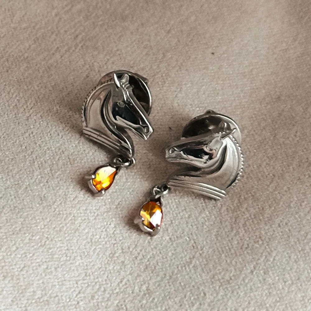 Серьги из натуральных камней MANIC, Желтые – цитрин