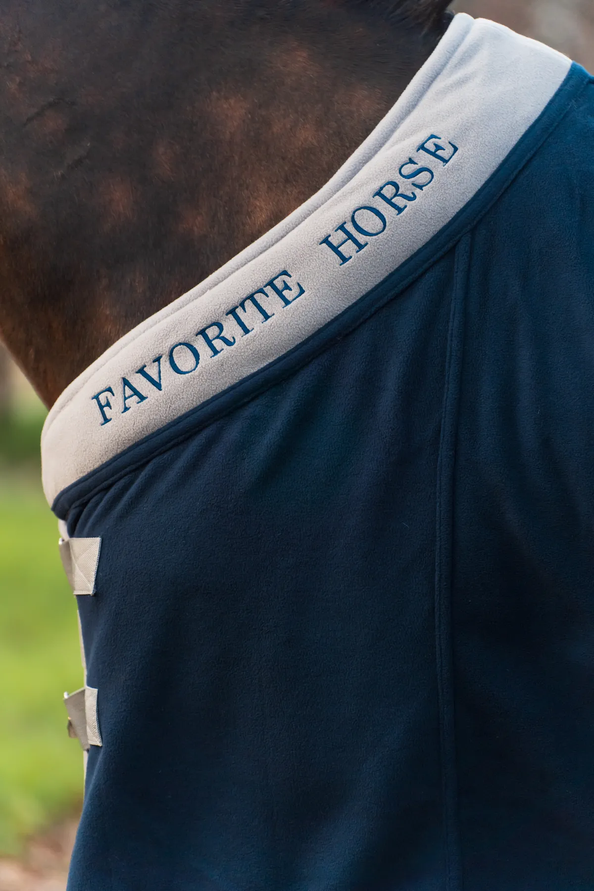 Попона флисовая FAVORITE HORSE Aristocratic (синяя,155)