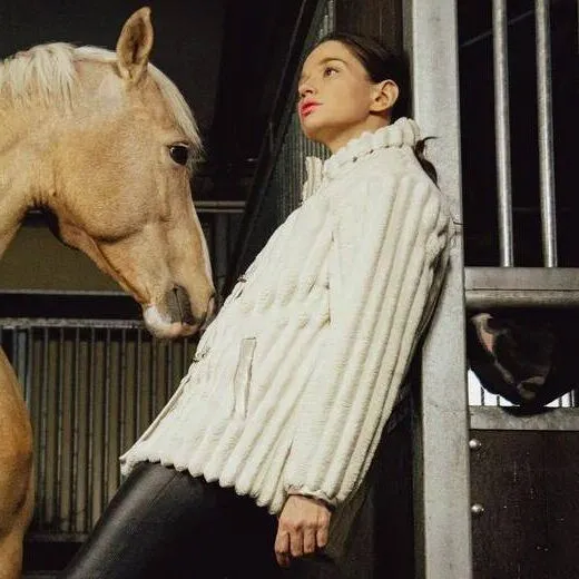 Шуба женская из ЭКО меха MANIC, цвет Молоко, размер 48