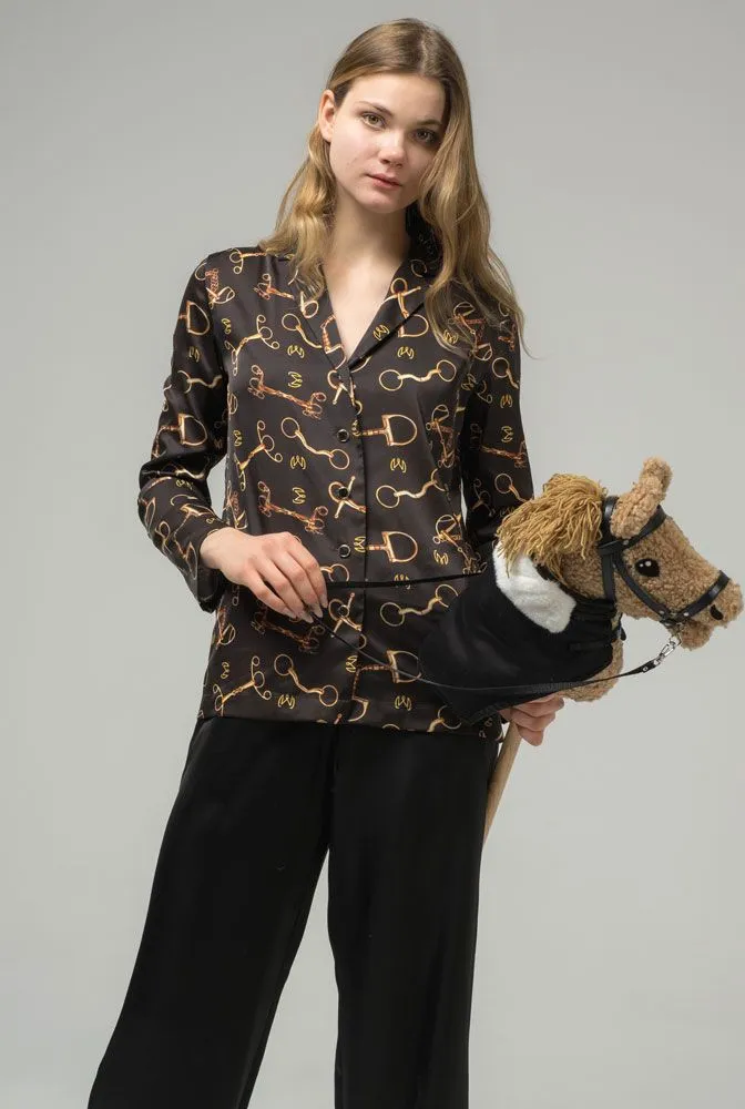 Пижама MAXI, принт тёмный трензель, размер 46