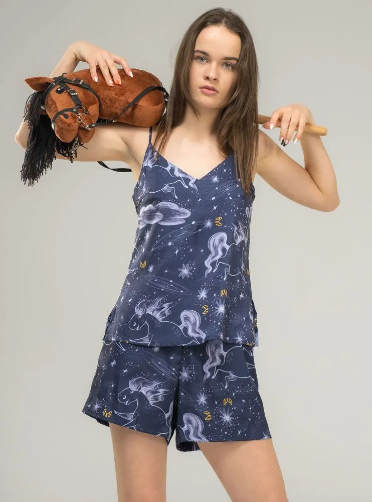 Пижама MINI, принт пони, размер 50
