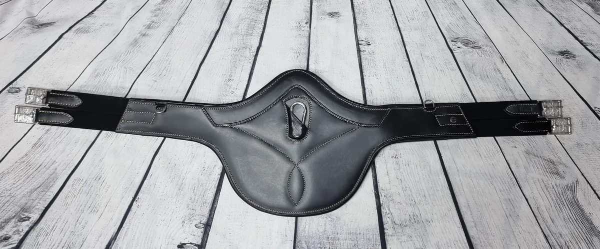 Подпруга с фартуком кожаная