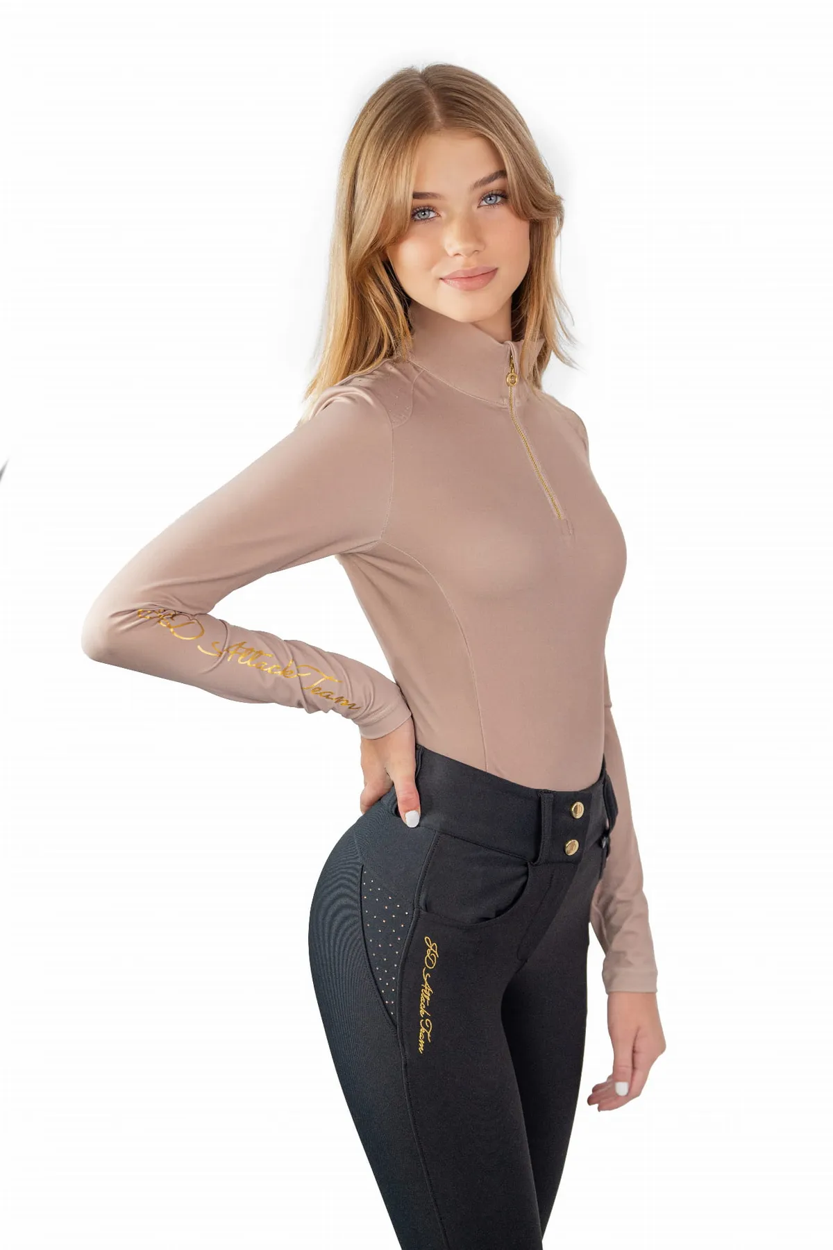 Лонгслив женский, S, бежевый