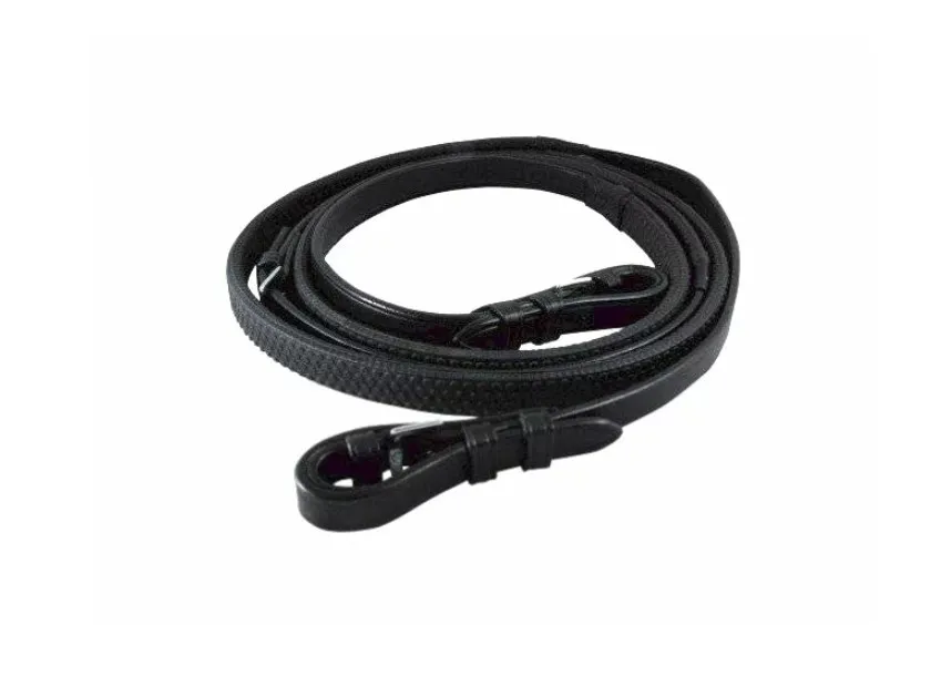 Поводья York  резиновые чёрные