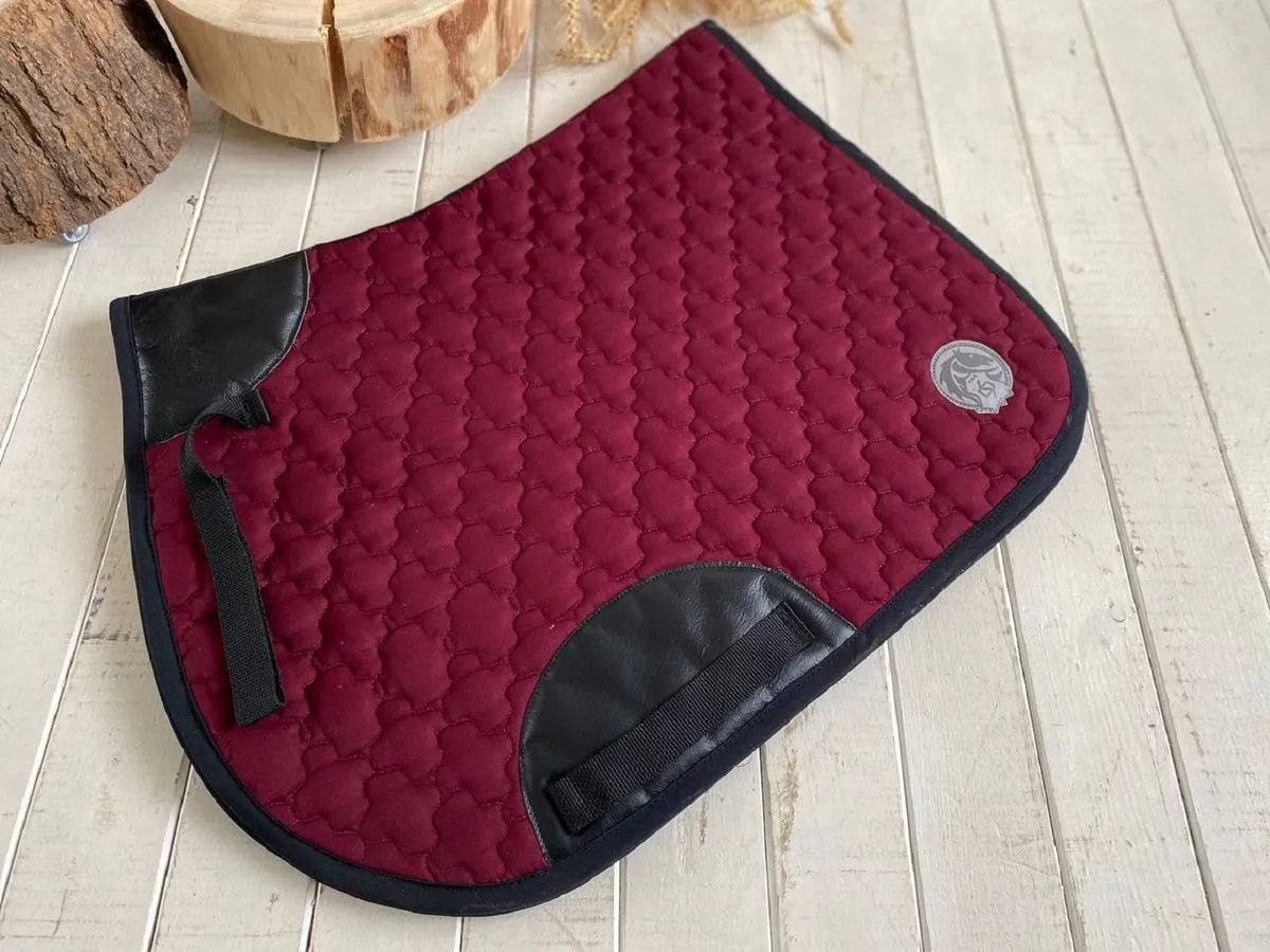 Вальтрап конкурный с кожаными вставками (бордовый)