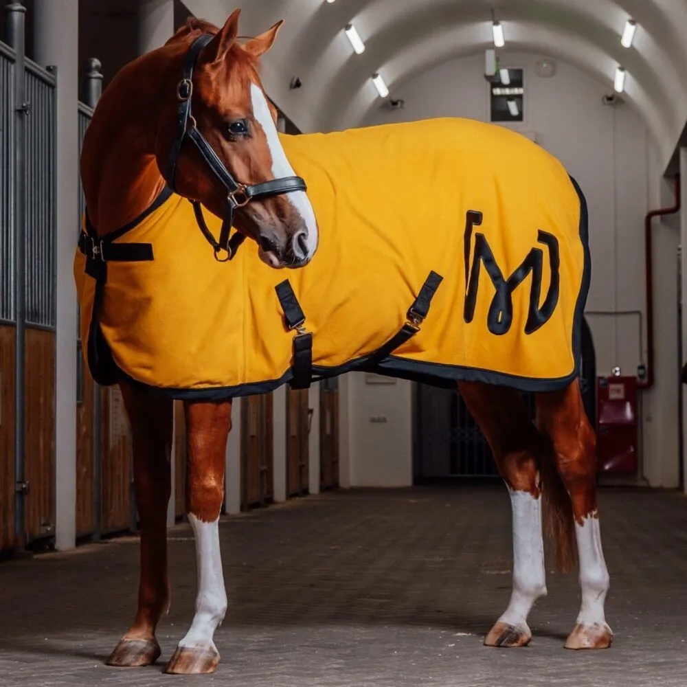 Попона флисовая “Теплая осень” MANIC, Желтая, размер 165