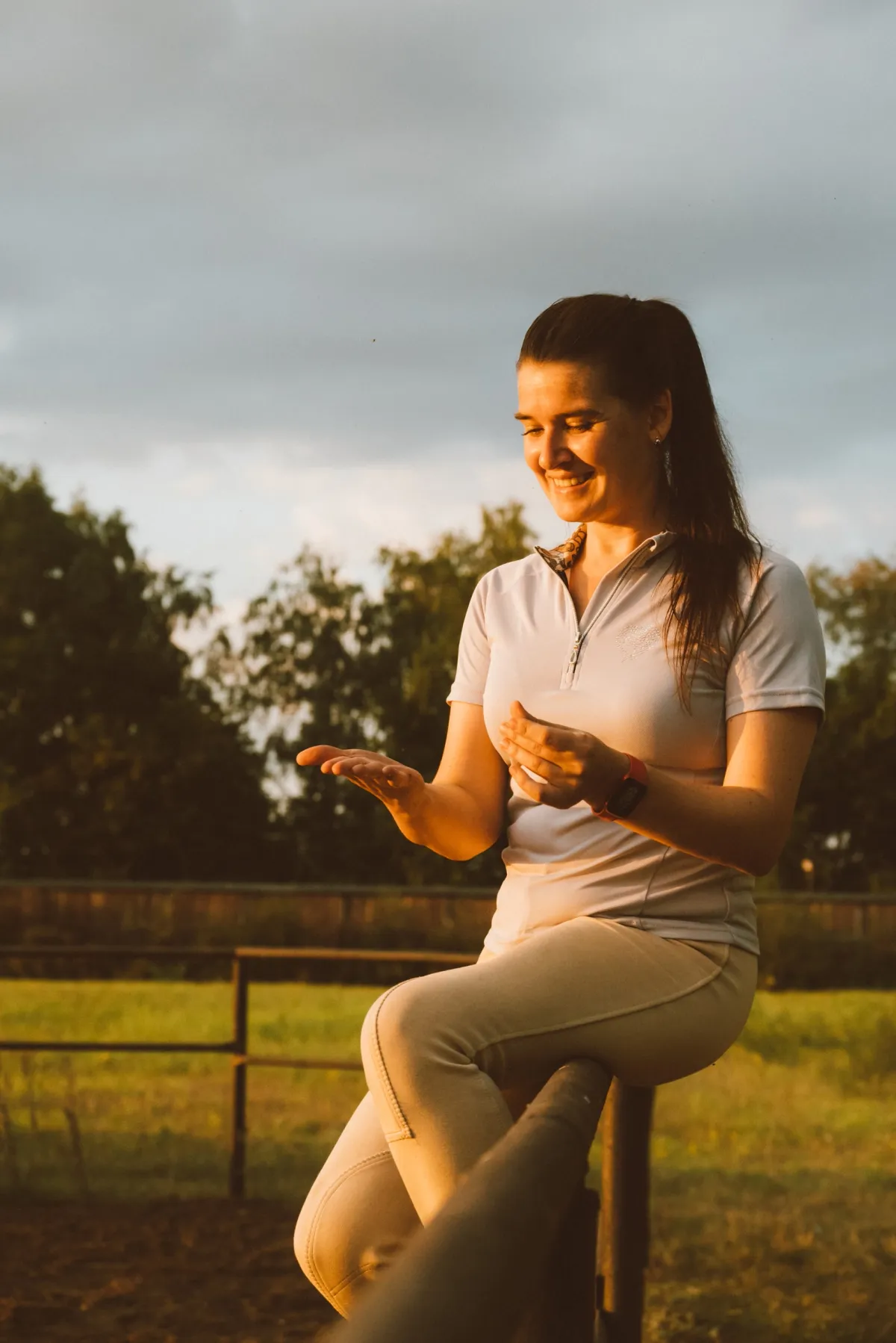 Поло из ложной сетки 