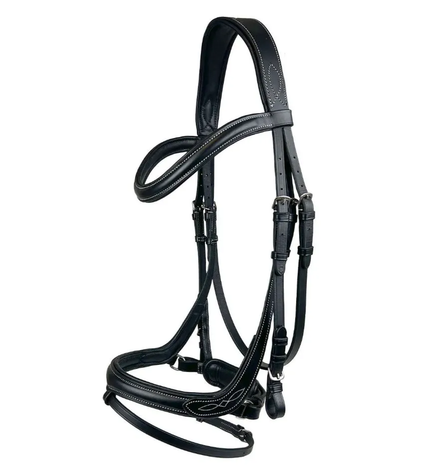 Уздечка Horsenjoy Anatomic анатомическая черная Cob