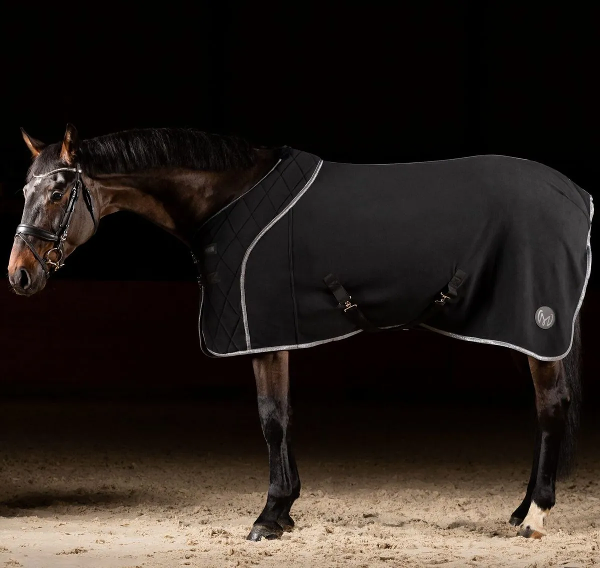 Попона флисовая Skin Logo, Черная, размер 155