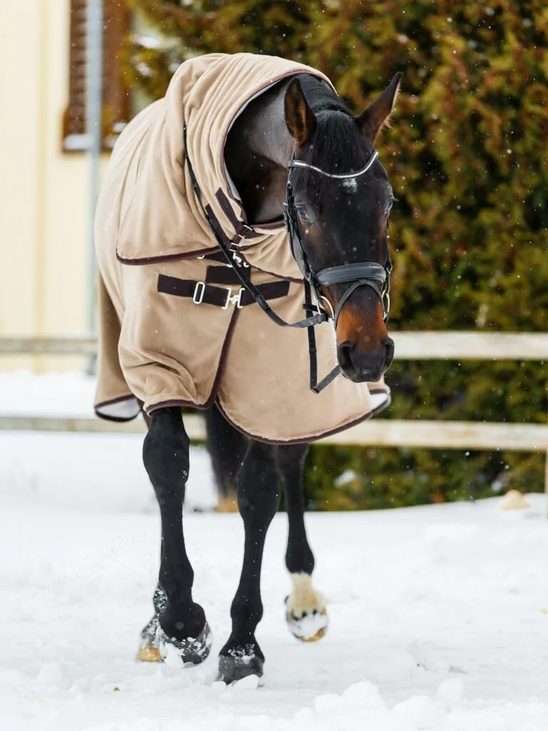 Попона меховая Teddy MANIC, Бежевая, размер 155