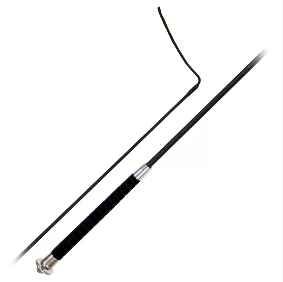 Хлыст выездковый с бархатной ручкой и металлической отделкой