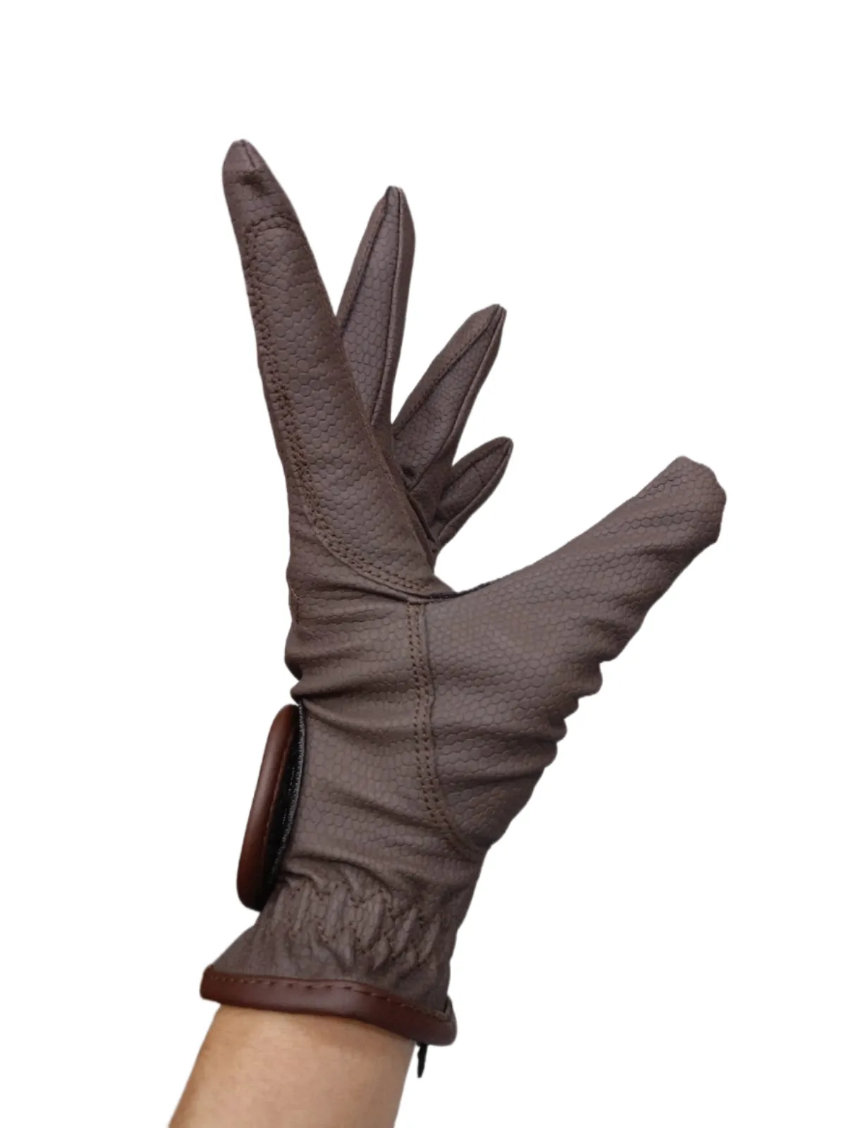 Перчатки для верховой езды "вторая кожа" L коричневые