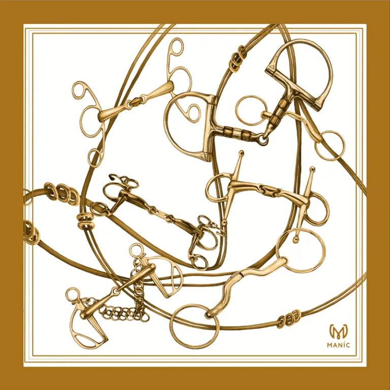 Шелковый платок большой MANIC, Светлый