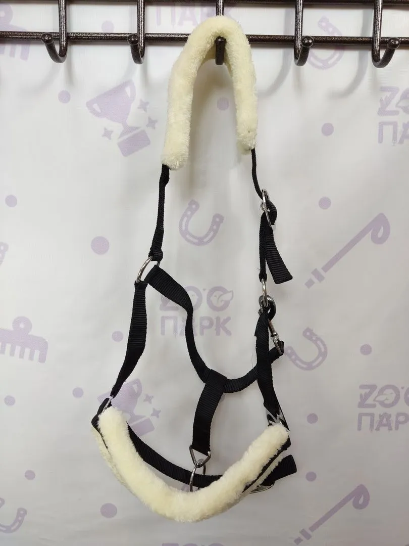 Недоуздок с искусственным мехом Cob, Чёрный