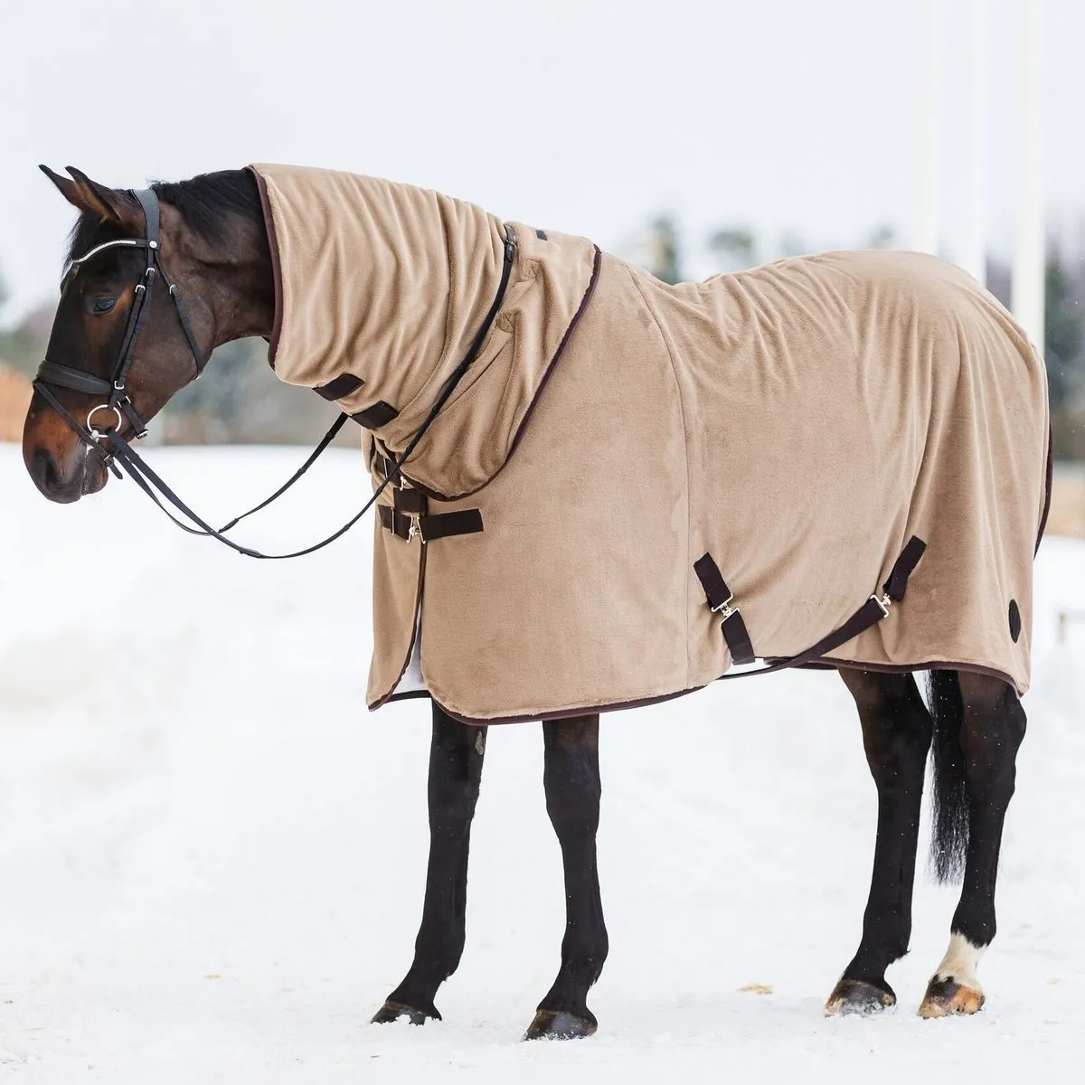 Попона меховая Teddy MANIC, Бежевая, размер 125