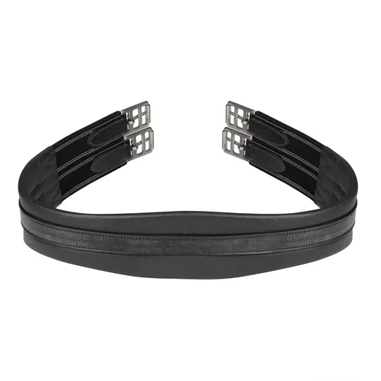 Подпруга для лошади кожаная с резинками Velociti "GARA"