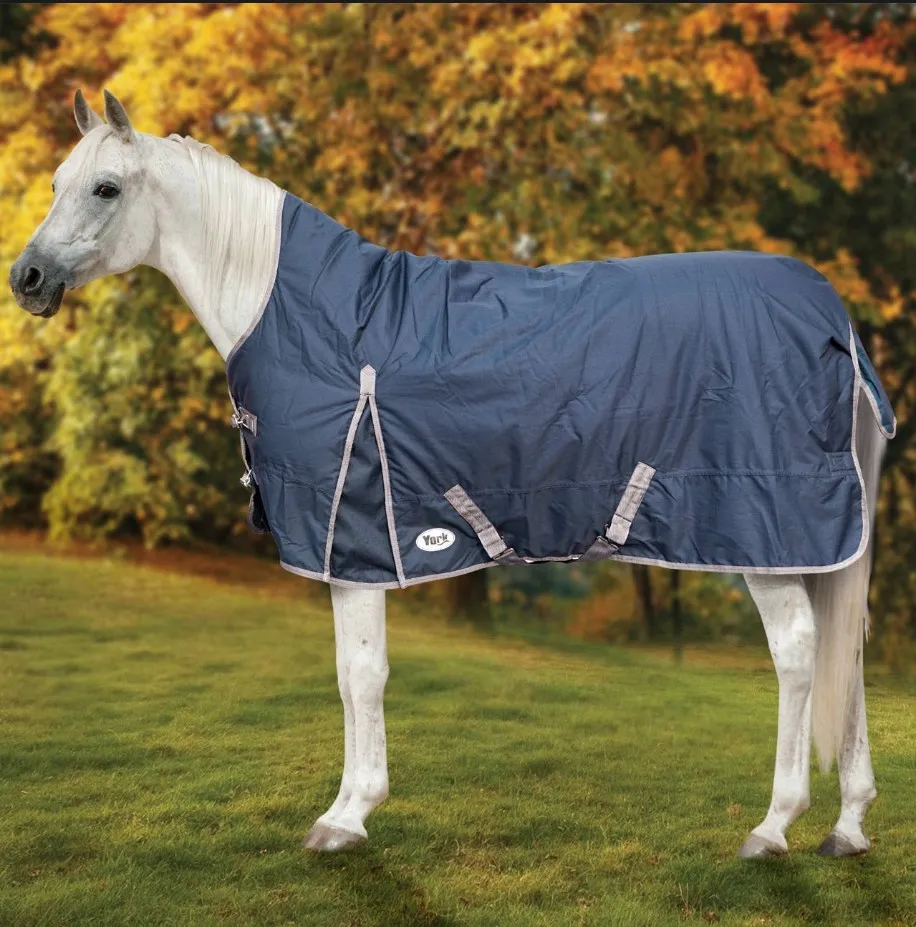 Попона York Calista High Neck зимняя/дождевая с холкой/300 гр темно-синий 125 см
