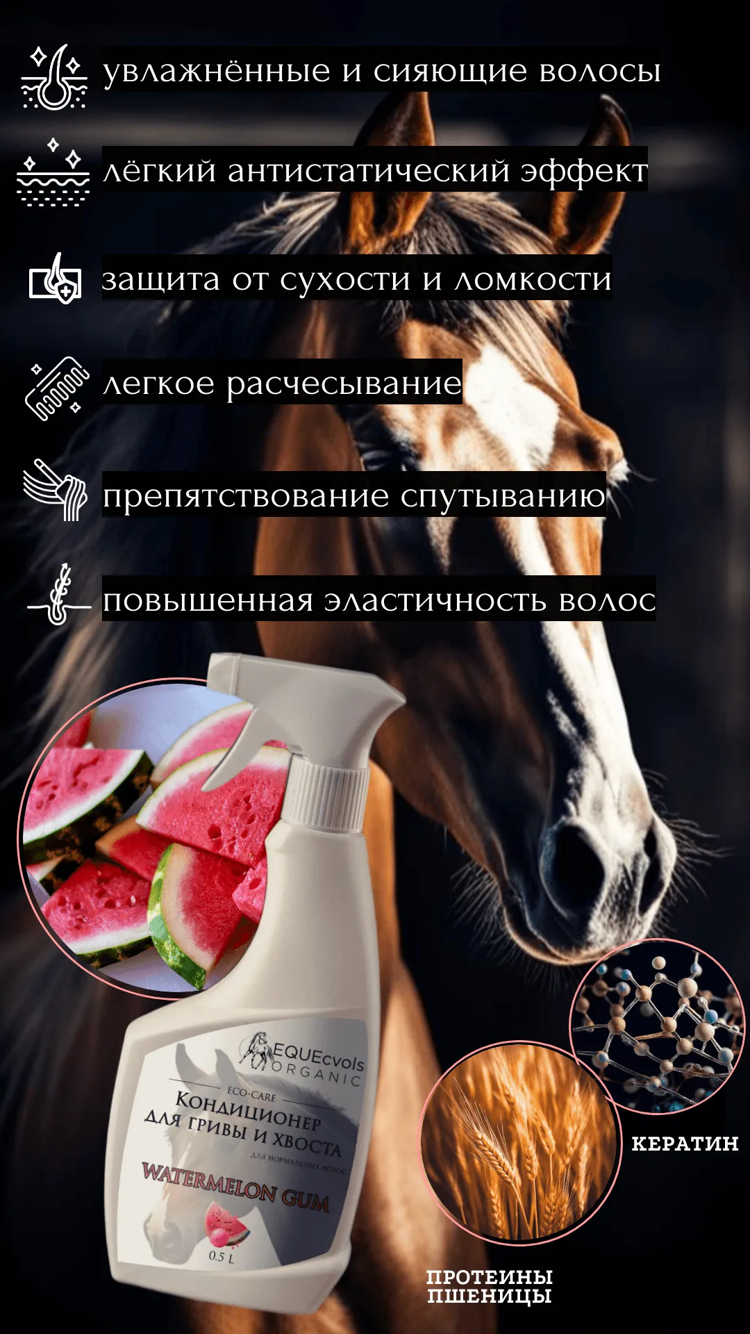 Кондиционер для нормальных волос с ароматом "Арбузная жвачка"