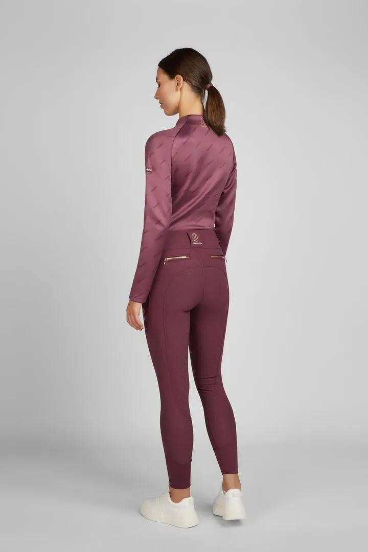 Бриджи eskadron с полной силиконовой леей, Бордовые