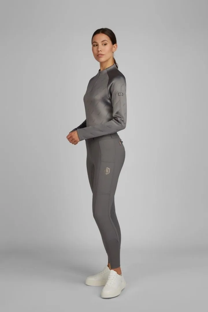 Бриджи eskadron с полной силиконовой леей, Серые